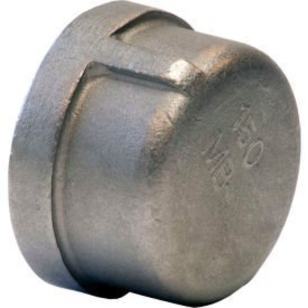 Merit Brass 1-1/4 In. 304 Stainless Steel Cap - FNPT - Class 150 - 300 PSI - Import K416-20